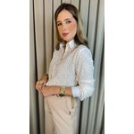 Camisa Feminina Manga Longa Bordada - Cod: 316 - Off-White