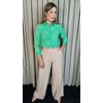 Camisa Feminina Manga Longa Bordada - Cod: 316 - Verde