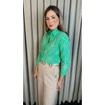 Camisa Feminina Manga Longa Bordada - Cod: 316 - Verde