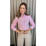 Camisa Feminina Manga Longa Bordada - Cod: 316 - Rosa
