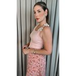 Regata Feminina Bordada Delicada - Cod 217 - Rosa