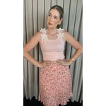 Regata Feminina Bordada Delicada - Cod 217 - Rosa