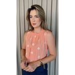 Blusa Feminina Delicada Bordada - Coral - Cod 313