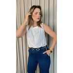 Blusa Feminina Delicada Bordada - Branco - Cod 313