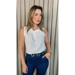 Blusa Feminina Delicada Bordada - Branco - Cod 313