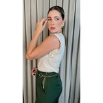 Regata Feminina Bordada Delicada - Cod 315 - Off White