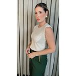 Regata Feminina Bordada Delicada - Cod 315 - Off White