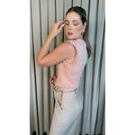 Regata Feminina Bordada Delicada - Cod 315 - Rosa