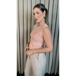 Regata Feminina Bordada Delicada - Cod 315 - Rosa