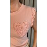 Regata Feminina Bordada Delicada - Cod 315 - Rosa