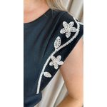 Regata Feminina Bordada Delicada - Cod 311 - Preto