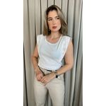 Regata Feminina Bordada Delicada - Cod 311 - Branco