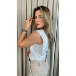 Regata Feminina Bordada Delicada - Cod 311 - Branco