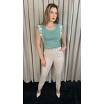 Regata Feminina Bordada Delicada - Cod 311 - Verde Menta