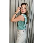 Regata Feminina Bordada Delicada - Cod 311 - Verde Menta