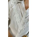 Camisa Feminina Bordada Flor - Cod: 323 - Branco