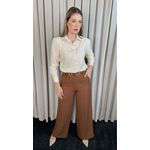 Camisa Feminina Bordada Flor - Cod: 323 - Nude