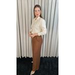 Camisa Feminina Bordada Flor - Cod: 323 - Nude