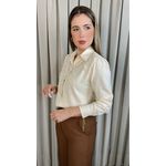 Camisa Feminina Bordada Flor - Cod: 323 - Nude