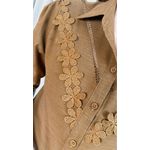 Camisa Feminina Bordada Flor - Cod: 323 - Marrom