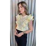 Blusa Feminina Delicada Bordada - Amarela - Cod 312