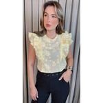 Blusa Feminina Delicada Bordada - Amarela - Cod 312