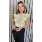 Blusa Feminina Delicada Bordada - Amarela - Cod 312