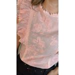 Blusa Feminina Delicada Bordada - Rosa - Cod 312