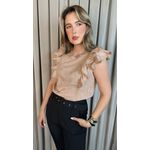 Blusa Feminina Delicada Bordada - Nude - Cod 312