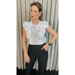 Blusa Feminina Delicada Bordada - Branca - Cod 312