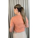 T-shirt Feminina Delicada Bordada - Coral - Cod 305