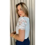 Blusa Feminina Delicada Guipir - Branca - Cod 307