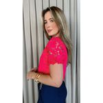 Blusa Feminina Delicada Guipir - Pink - Cod 307