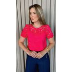 Blusa Feminina Delicada Guipir - Pink - Cod 307