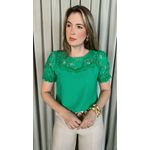 Blusa Feminina Delicada Guipir - Verde - Cod 307