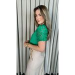 Blusa Feminina Delicada Guipir - Verde - Cod 307