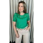 Blusa Feminina Delicada Guipir - Verde - Cod 307