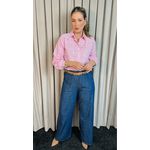 Camisa Feminina Manga Longa Bordada Poa - Cod: 306 - Rosa