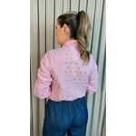 Camisa Feminina Manga Longa Bordada Poa - Cod: 306 - Rosa