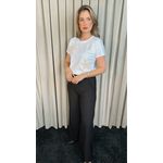 Plus - Blusa Feminina Detalhe em Trico Delicada - Branca - Cod 302