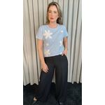 Plus - Blusa Feminina Detalhe em Trico Delicada - Cinza - Cod 302