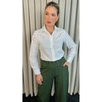 Camisa Feminina Manga Longa - Cod: 290 - Branca
