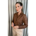Camisa Feminina Manga Longa - Cod: 290 - Marrom
