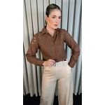 Camisa Feminina Manga Longa - Cod: 290 - Marrom
