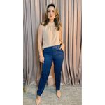 Calça Feminina Alfaiataria Flare - Azul Marinho - Cod 252