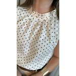 Blusa Feminina Clasica Em Poa Delicada - Branca - Cod 292