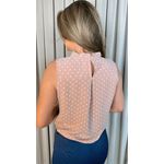 Blusa Feminina Clasica Em Poa Delicada - Rosa - Cod 292