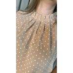 Blusa Feminina Clasica Em Poa Delicada - Nude - Cod 292