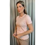 T-shirt Feminina Delicada Bordada - Rosa - Cod 293
