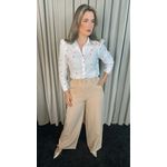 Camisa Feminina Manga Longa Bordada - Cod: 281 - Branca